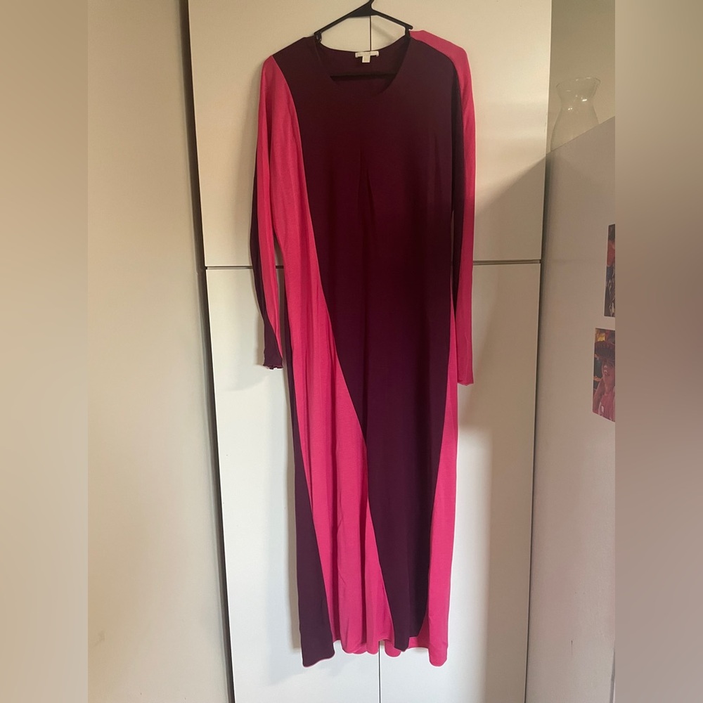 COS Asymmetrical Blue Long Sleeve Cocktail Gown